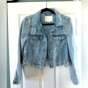 “Mañana será bonito” BBJ Distressed Crop Jean Jacket